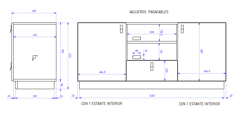 LISBOA MUEBLE TV 1500